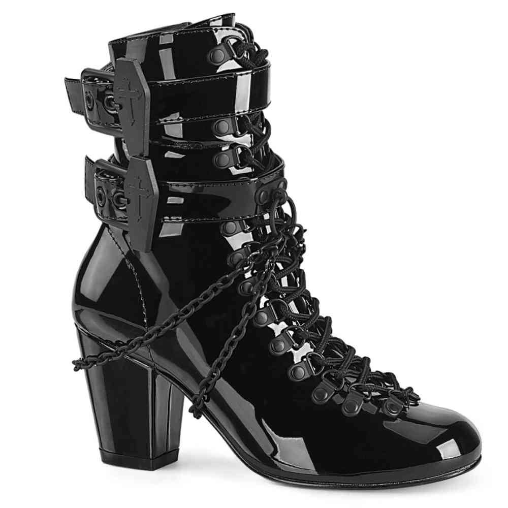 DemoniaCult - VIVIKA-128 Stiefeletten - Sarg - Schwarz